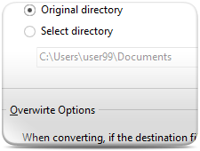Overwrite & Output Folder Options
